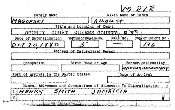 naturalization index card