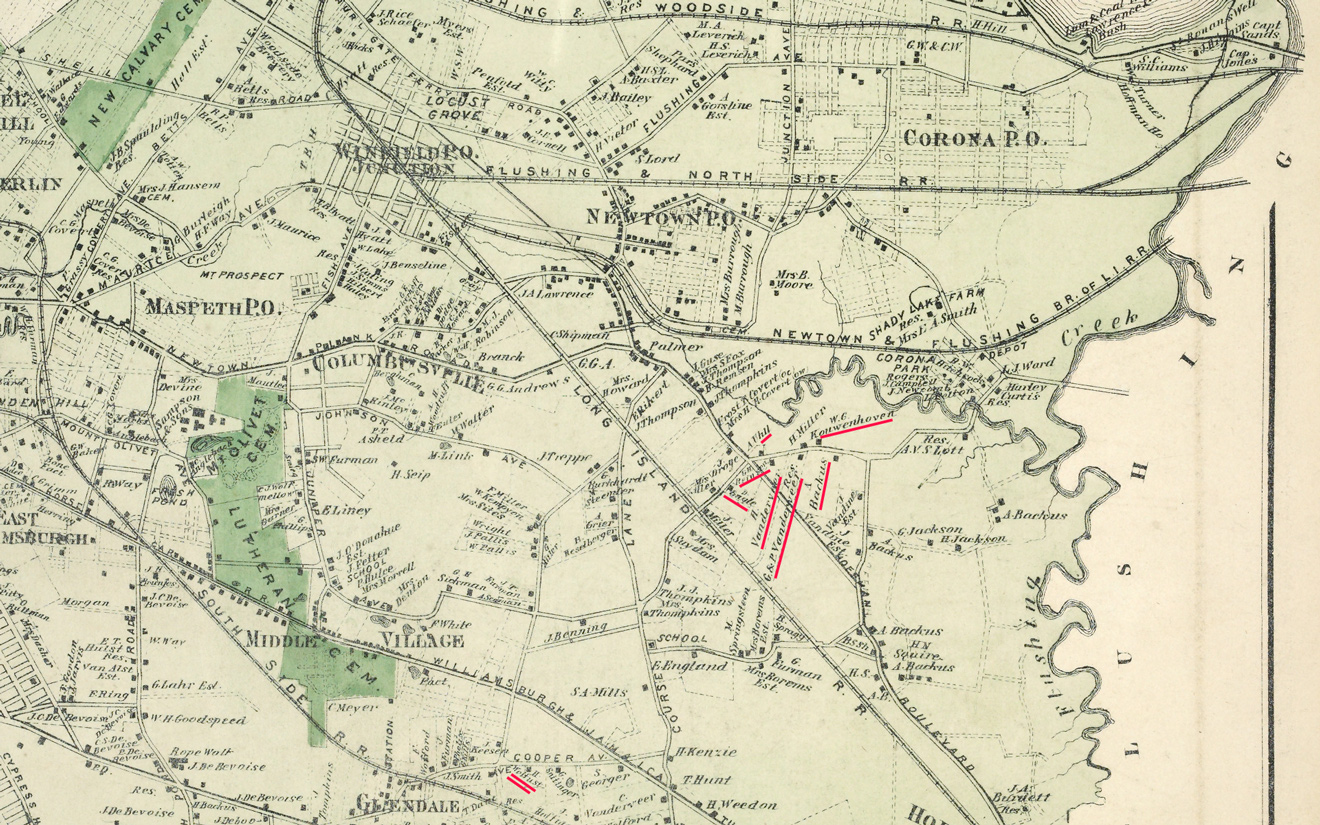 Newtown area of Rottkamp late 1850s farm