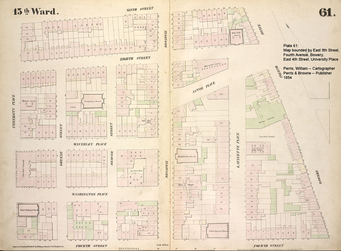 Astor Place circa 1853