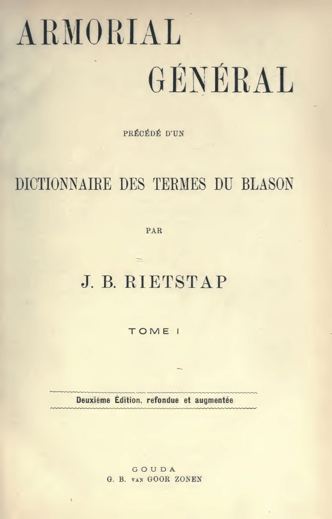 Rietstap title page